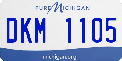 MI license plate DKM1105