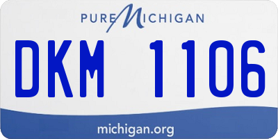 MI license plate DKM1106