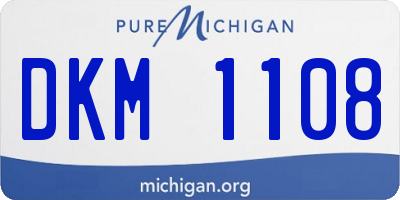 MI license plate DKM1108