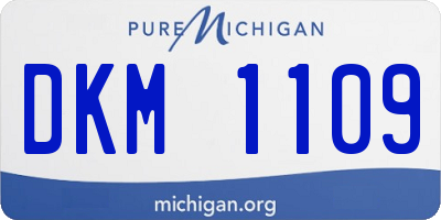 MI license plate DKM1109