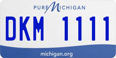MI license plate DKM1111