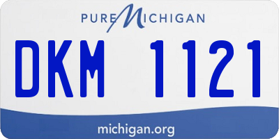 MI license plate DKM1121