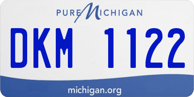 MI license plate DKM1122