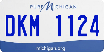 MI license plate DKM1124