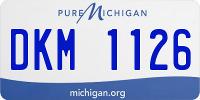 MI license plate DKM1126