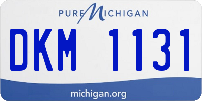 MI license plate DKM1131