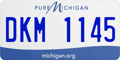 MI license plate DKM1145