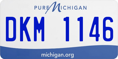 MI license plate DKM1146