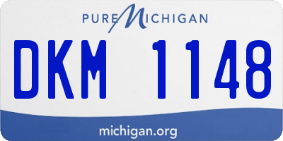 MI license plate DKM1148