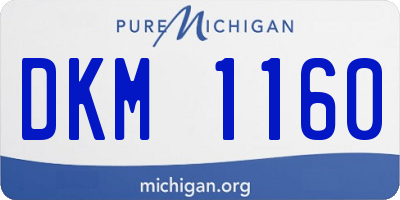 MI license plate DKM1160