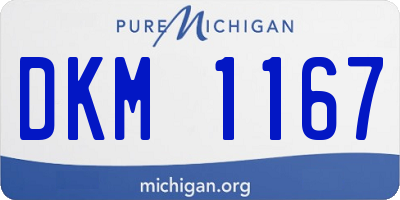 MI license plate DKM1167