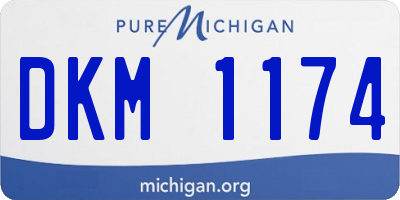 MI license plate DKM1174
