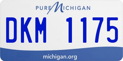 MI license plate DKM1175