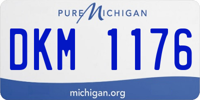 MI license plate DKM1176