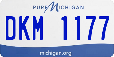 MI license plate DKM1177