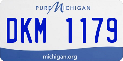 MI license plate DKM1179