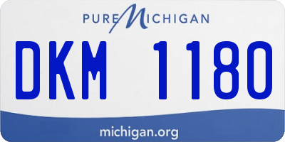 MI license plate DKM1180
