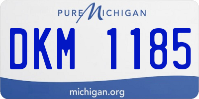 MI license plate DKM1185