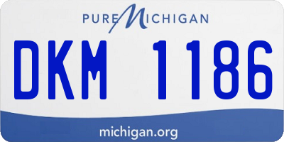 MI license plate DKM1186