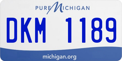MI license plate DKM1189