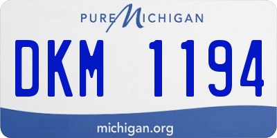 MI license plate DKM1194