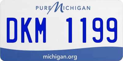 MI license plate DKM1199