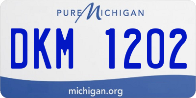MI license plate DKM1202