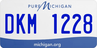 MI license plate DKM1228