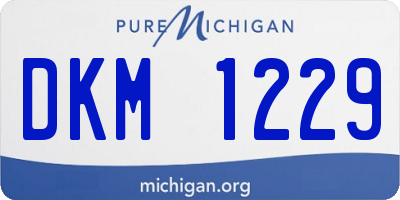 MI license plate DKM1229