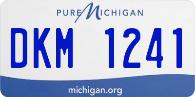 MI license plate DKM1241