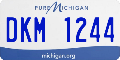 MI license plate DKM1244