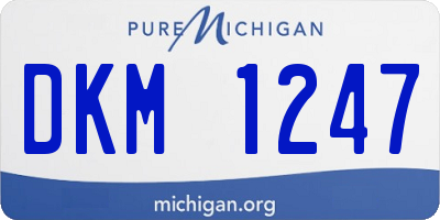 MI license plate DKM1247