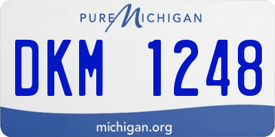 MI license plate DKM1248