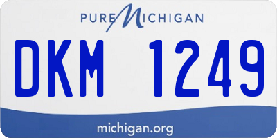 MI license plate DKM1249