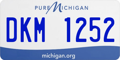 MI license plate DKM1252