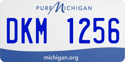 MI license plate DKM1256