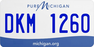 MI license plate DKM1260