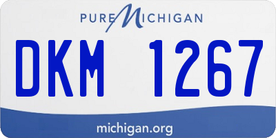 MI license plate DKM1267