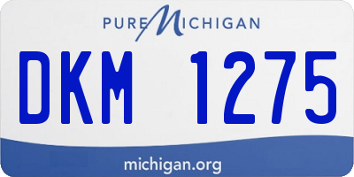 MI license plate DKM1275