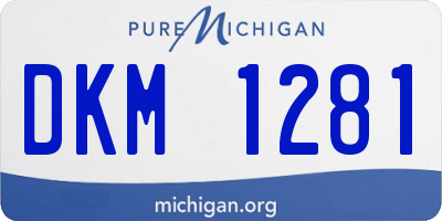 MI license plate DKM1281