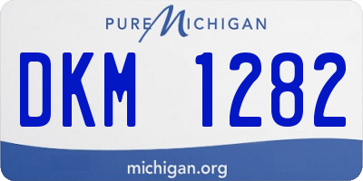 MI license plate DKM1282