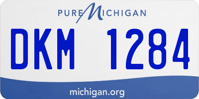 MI license plate DKM1284