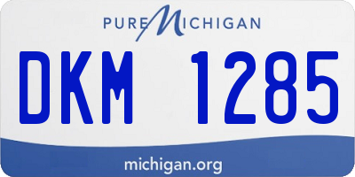 MI license plate DKM1285