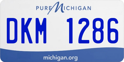 MI license plate DKM1286