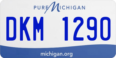 MI license plate DKM1290