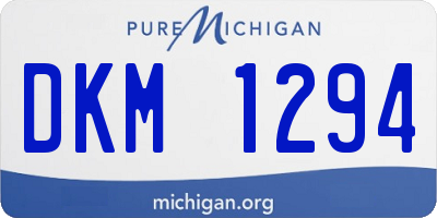 MI license plate DKM1294