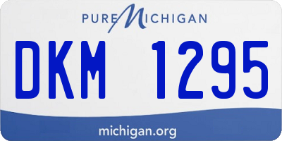 MI license plate DKM1295