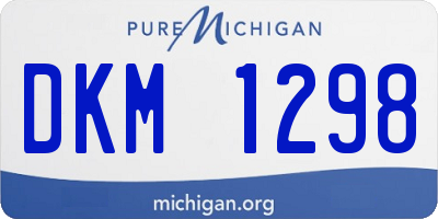 MI license plate DKM1298
