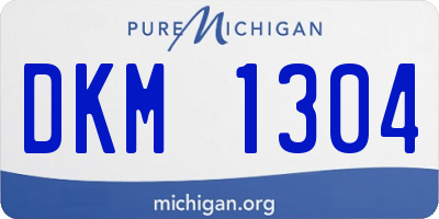 MI license plate DKM1304