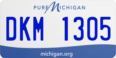 MI license plate DKM1305